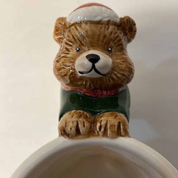 Holiday Bear and Mistletoe Christmas Coffee Mug. Very Unique. - Picture 6 of 12
